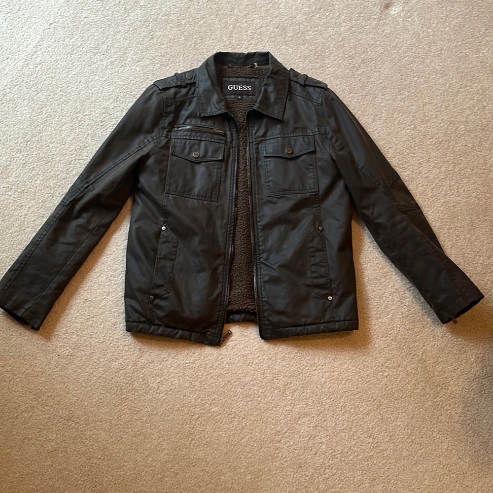 Men’s Small Guess Leather Jacket